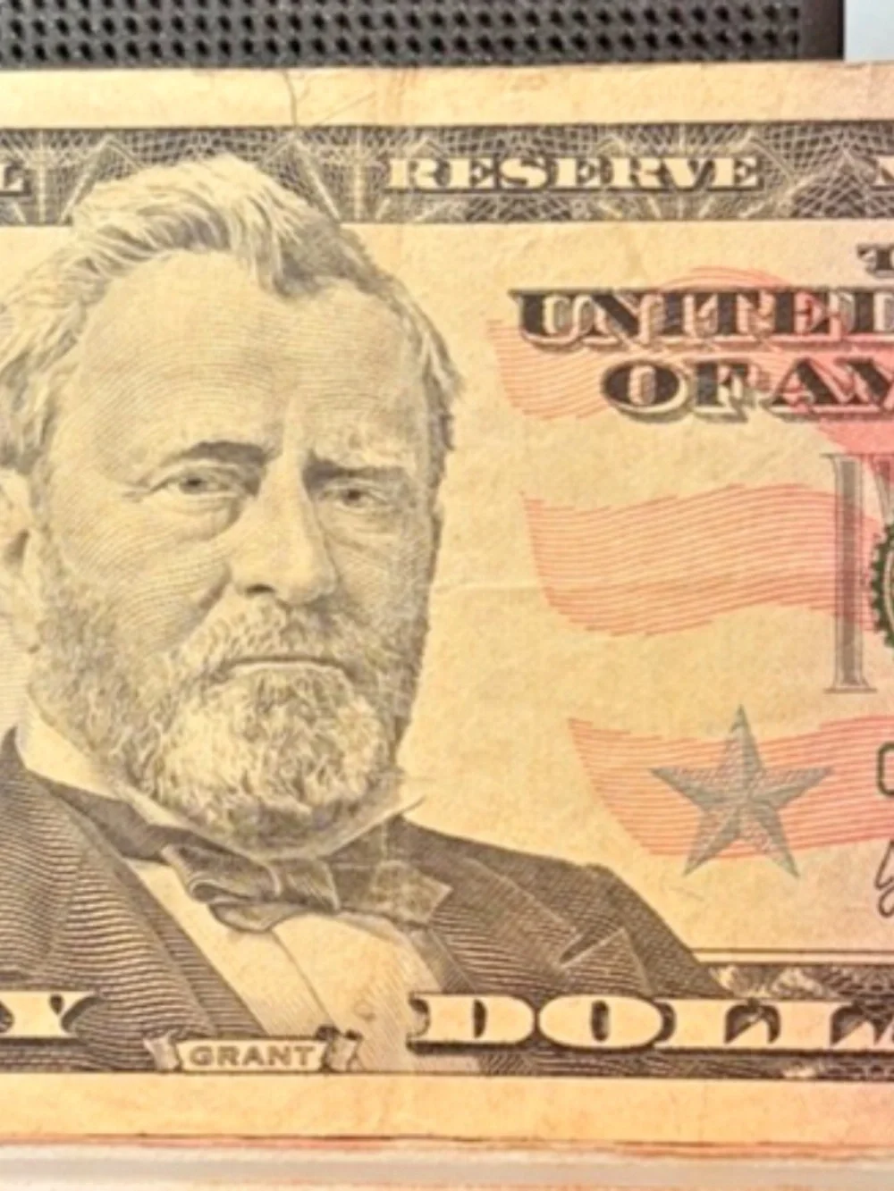 $50 Bill 2004 Slight Tear Low # Gg 05820082 A #206529475118